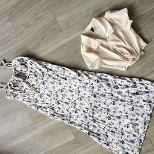 Wild Fable Cream Cropped Shirt